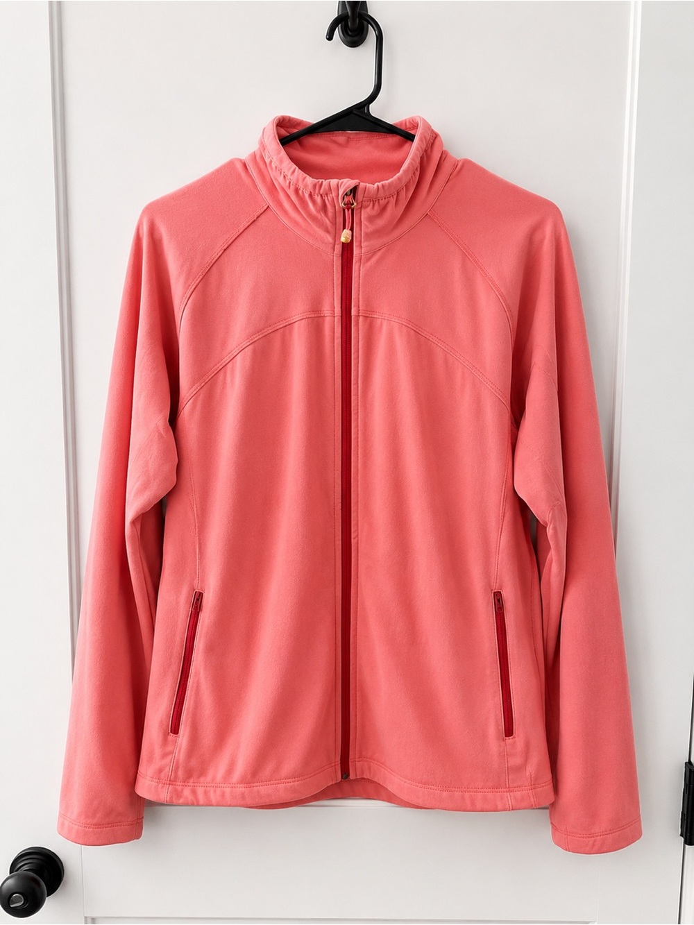 🩷 Eddie Bauer Coral Full Zip Women's Fleece Performance Jacket GUC